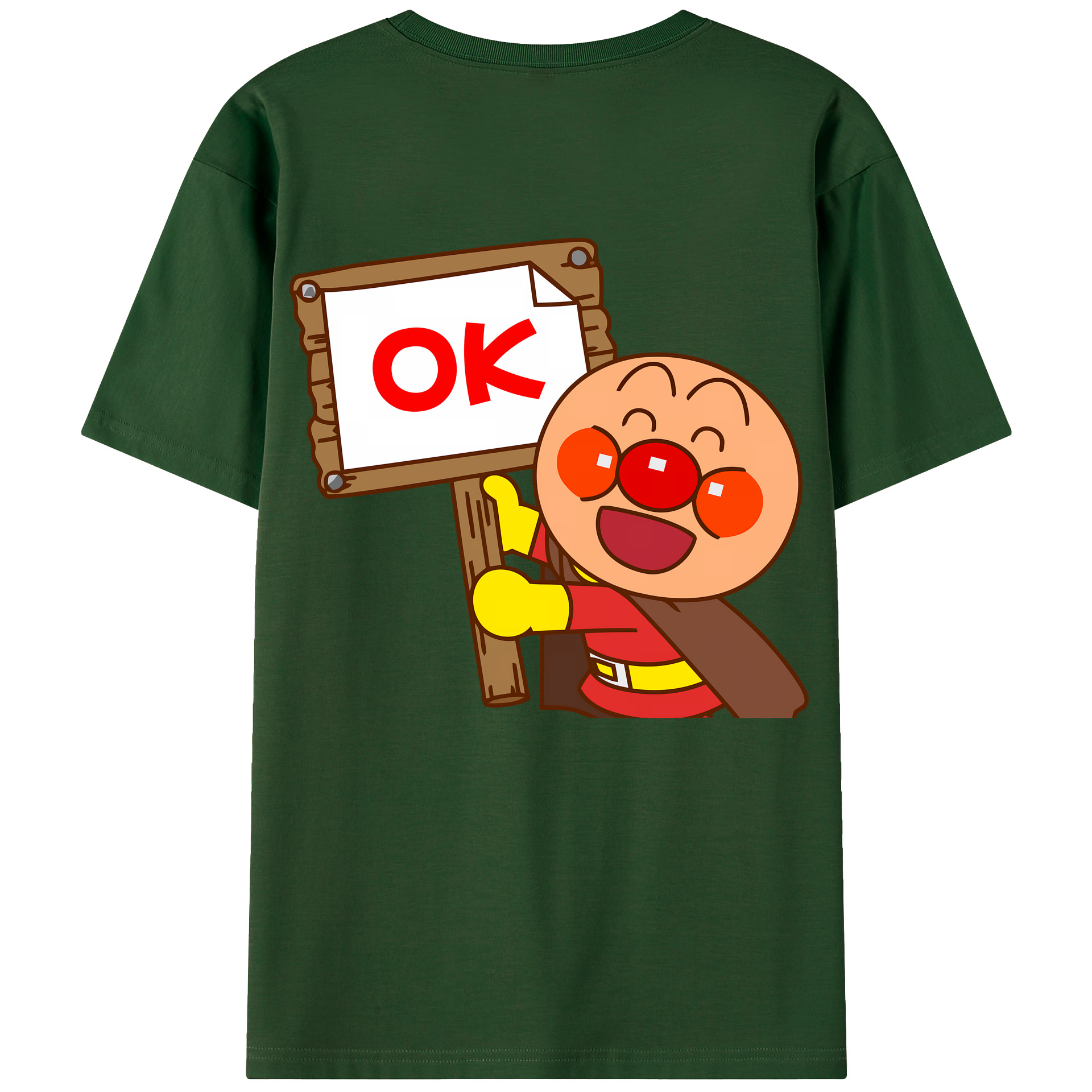 （画像用） アンパンマン Anpanman 綿100％半袖Tシャツ（背面プリント）